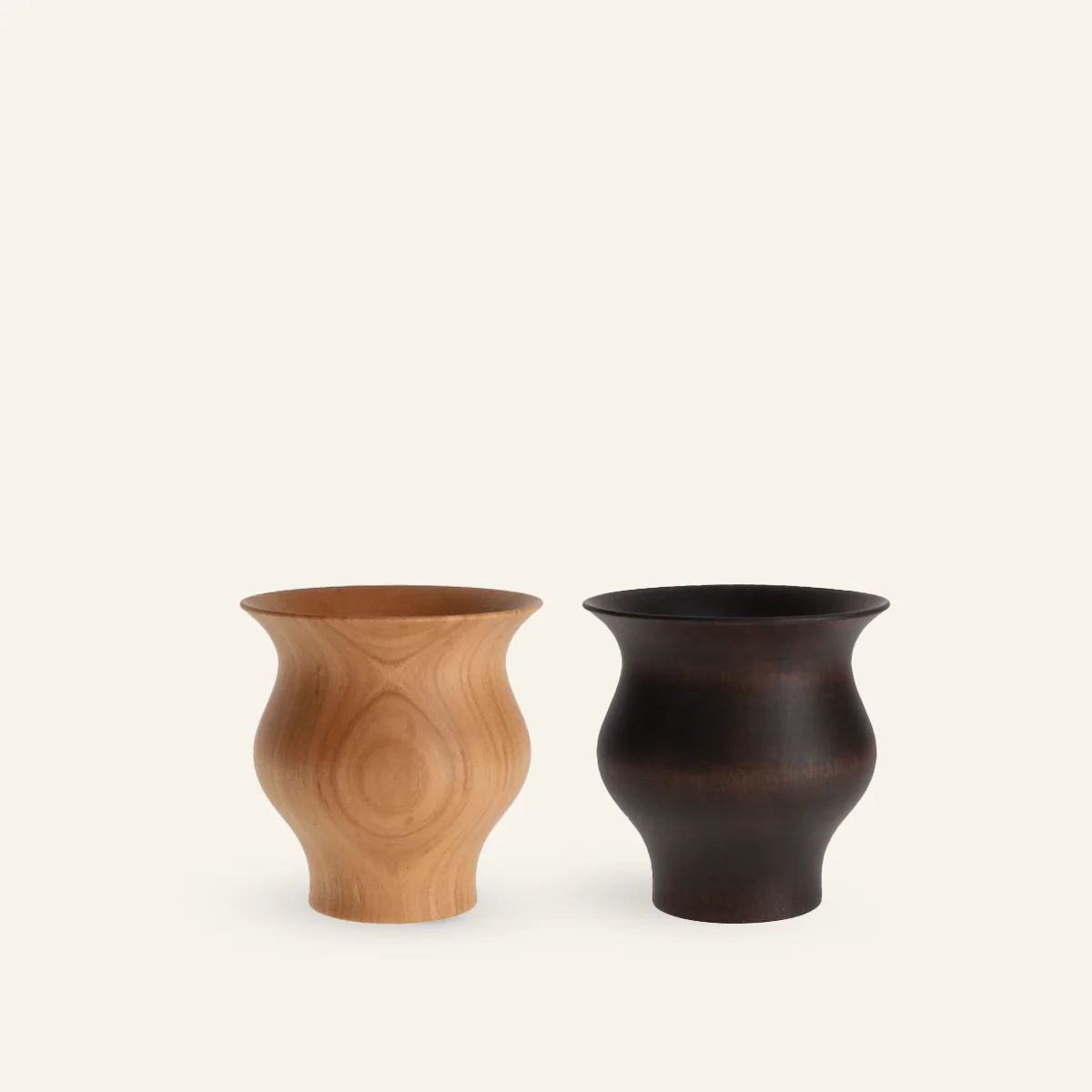 Tasse à saké en bois de cerisier sauvage - Image 3
