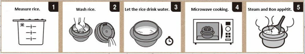 Cuiseur à riz à micro-ondes (pour 150g de riz) - Image 8