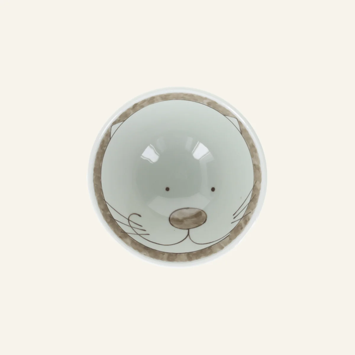 Bol à riz en porcelaine Hasamiyaki "neko karakusa" - Image 2