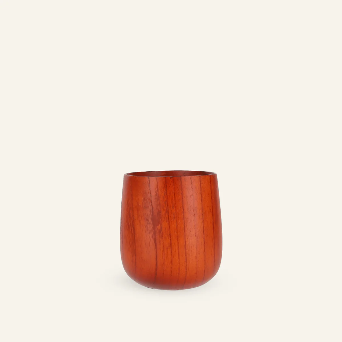Tasse ronde en bois clair de melia azedarach - Image 2
