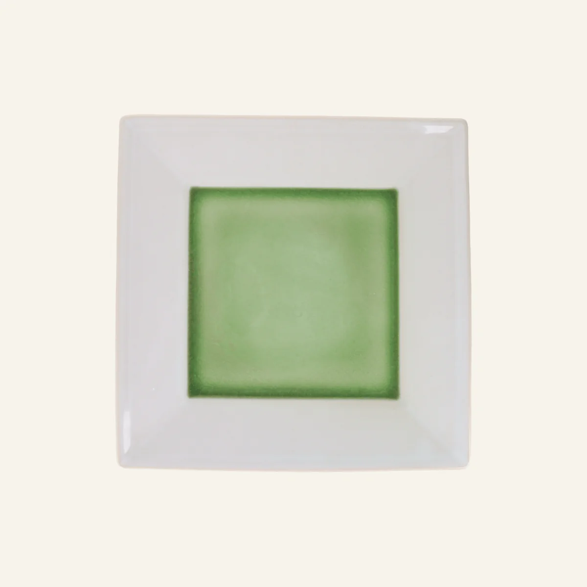 Assiette carrée faïence fine Minoyaki "emerald" - Image 2