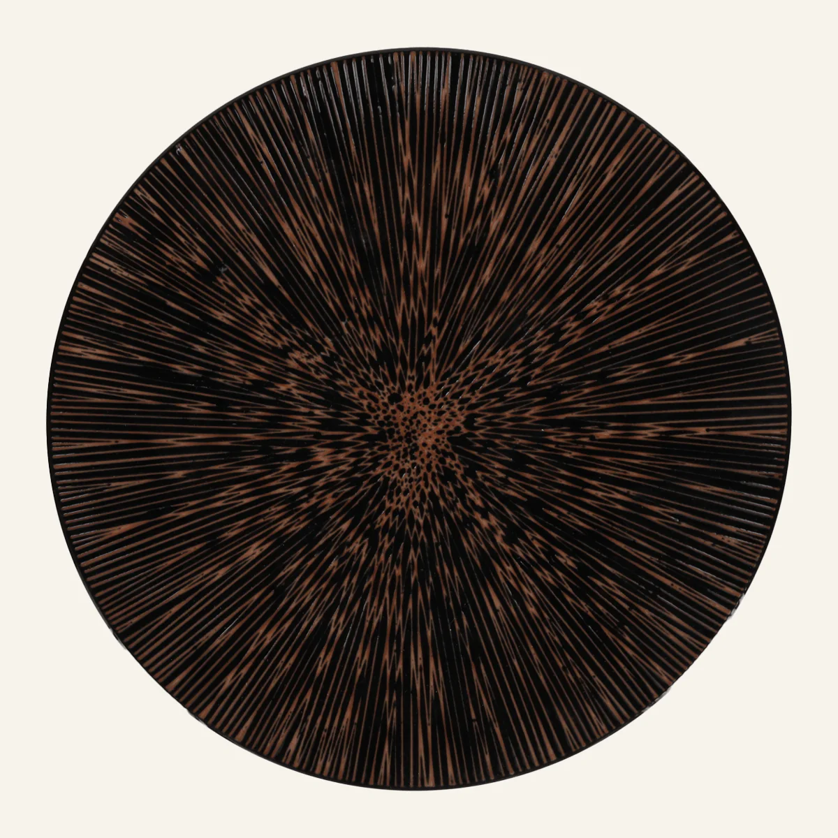Grande assiette faïence fine Minoyaki "kizami" - Image 2