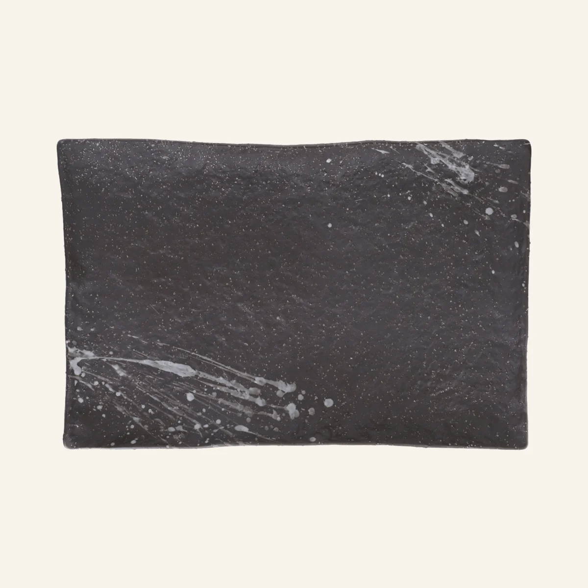 Grande assiette rectangulaire faïence fine Minoyaki "fubuki" - Image 2