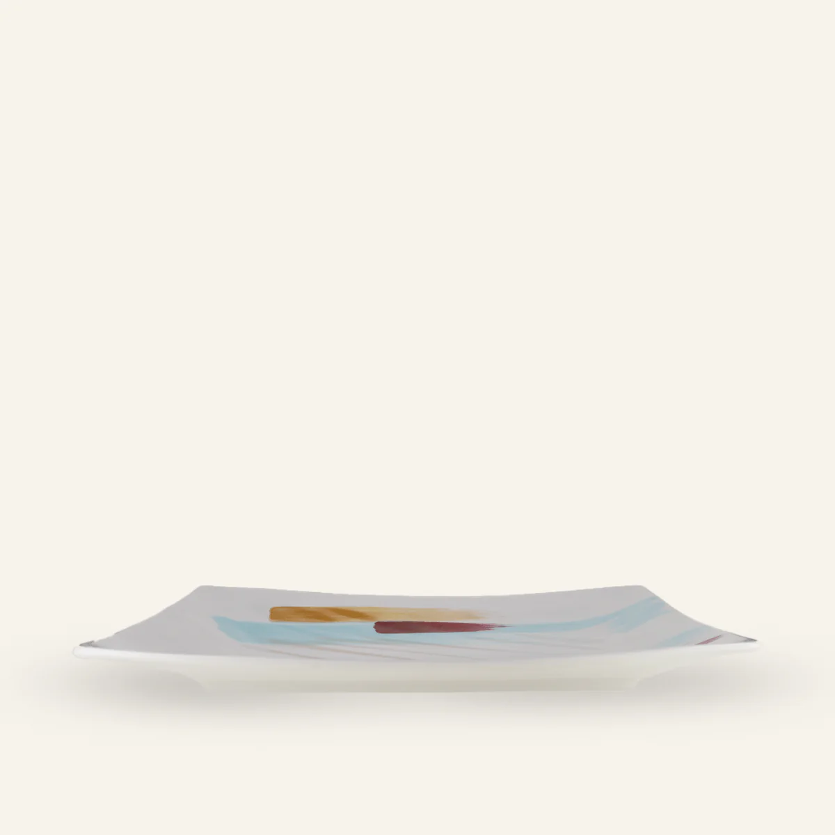 Grande assiette rectangulaire faïence fine Minoyaki "shirasagi" - Image 2