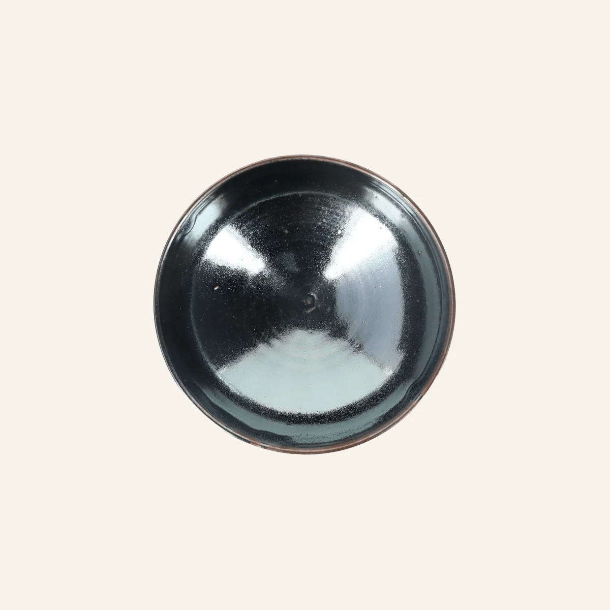 Bol noir brillant céramique Shigarakiyaki "hikari" - Image 2