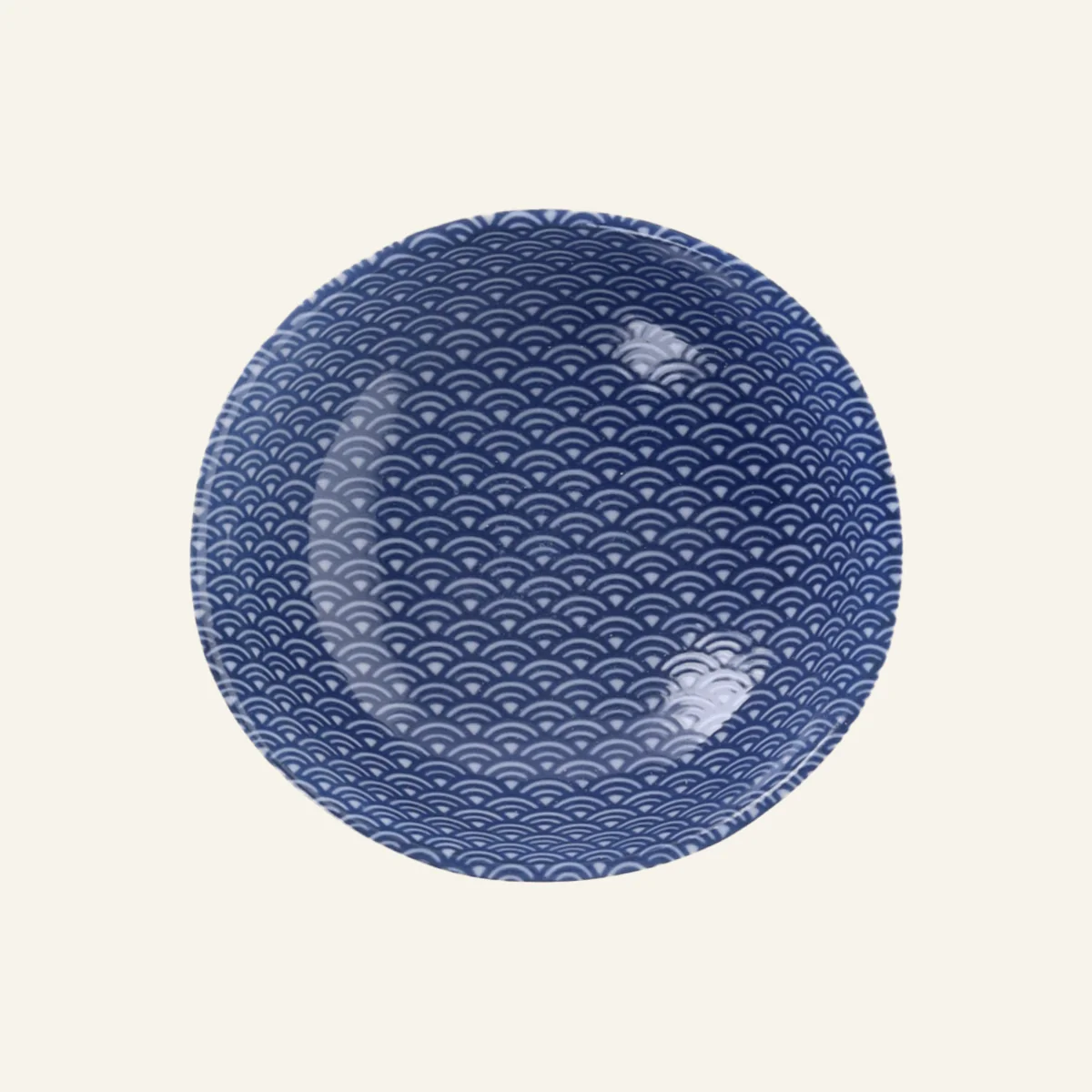 Petit bol en porcelaine Minoyaki "seigaiha" - Image 2