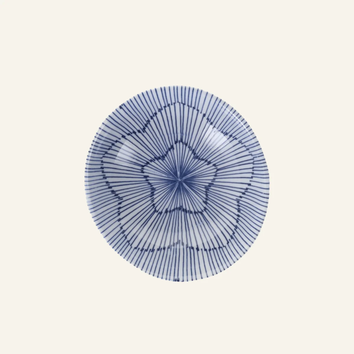 Petit bol rayé en porcelaine Minoyaki "ajisai" - Image 2
