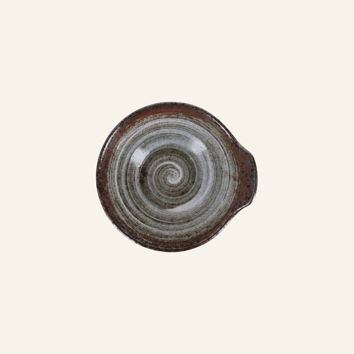 Petit bol Tonsui spirale blanche faïence fine Minoyaki "senpuu" - Image 2