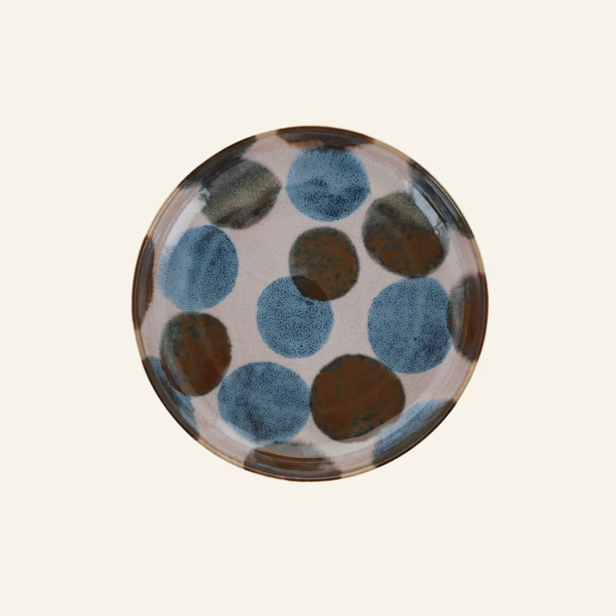 Assiette à pâtes en porcelaine Minoyaki "Tenda", teintes inspirées d'Okinawa - Image 2
