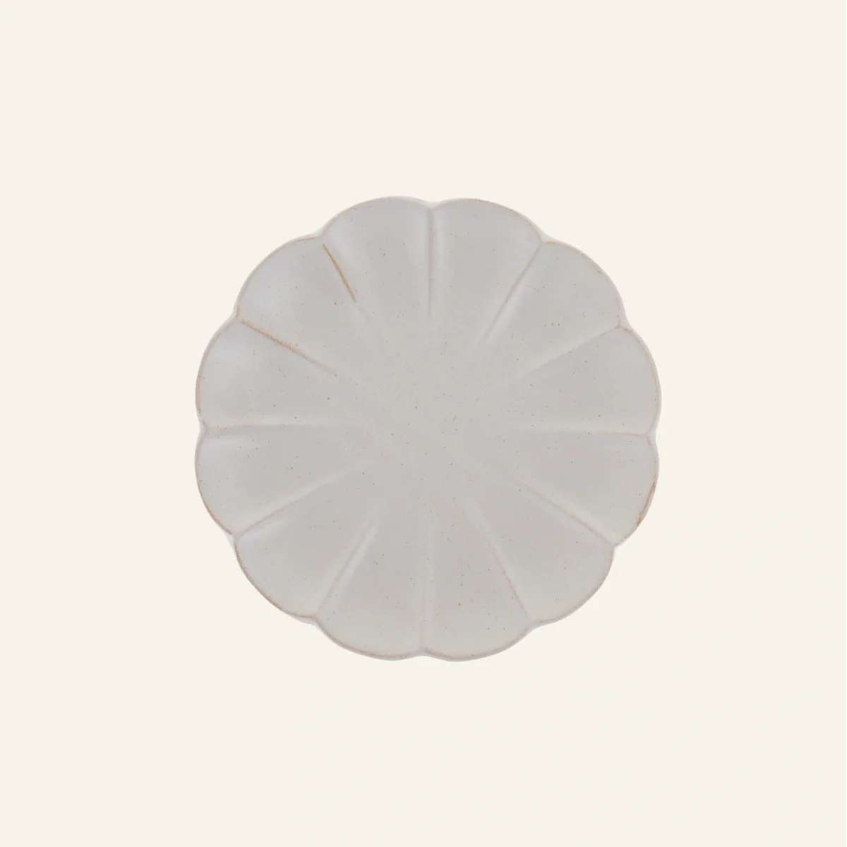 Assiette faïence fine en forme de chrysanthème - Image 2