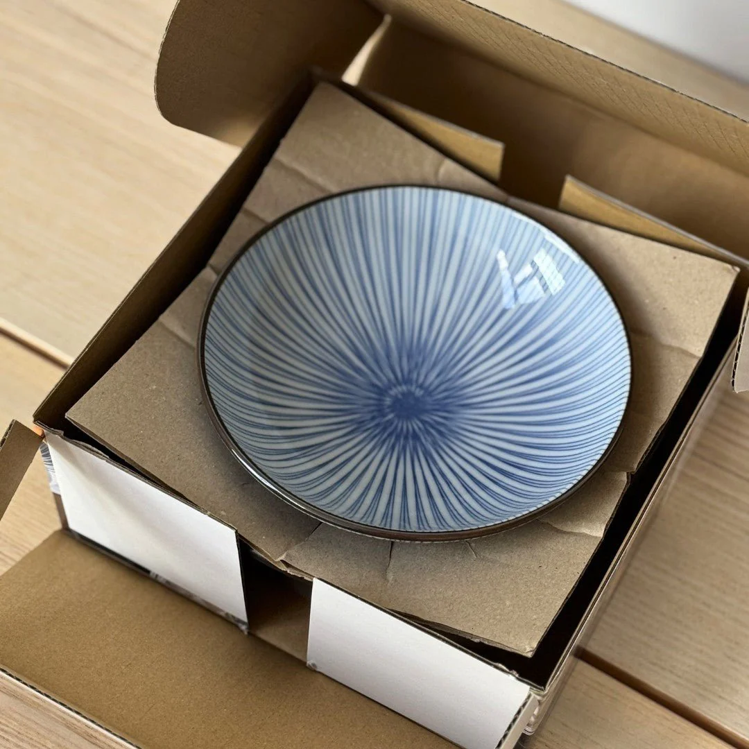 Cocotte bleue en grès avec couvercle à double utilisation Φ18.5cm "Donabe" - Image 3