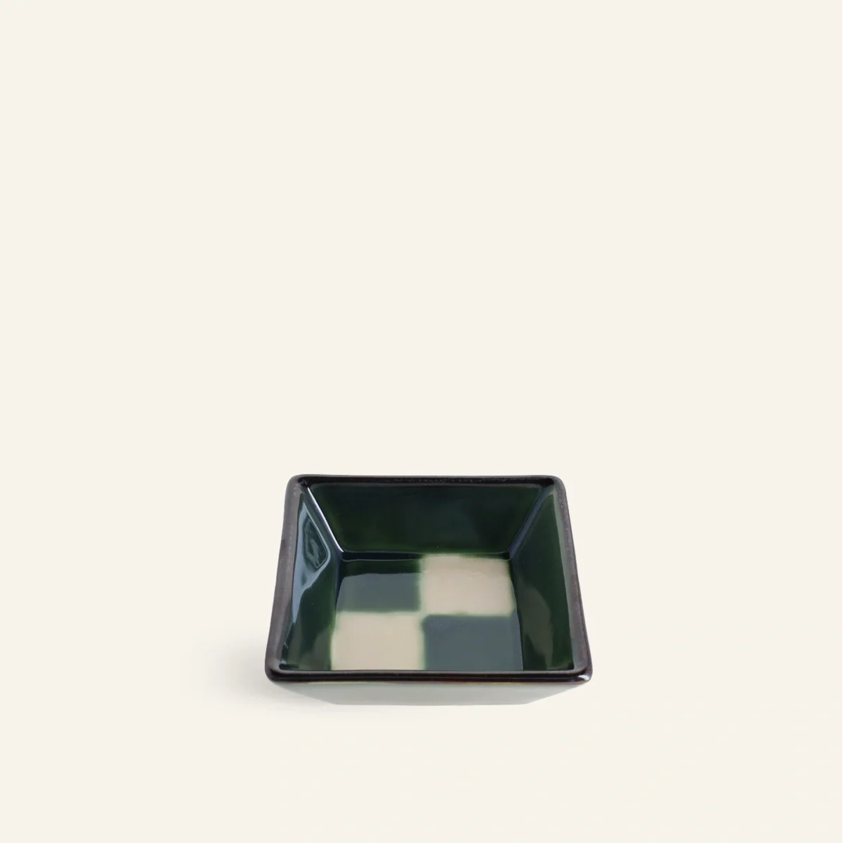 Coupelle carrée en porcelaine "Oribe" - Image 2