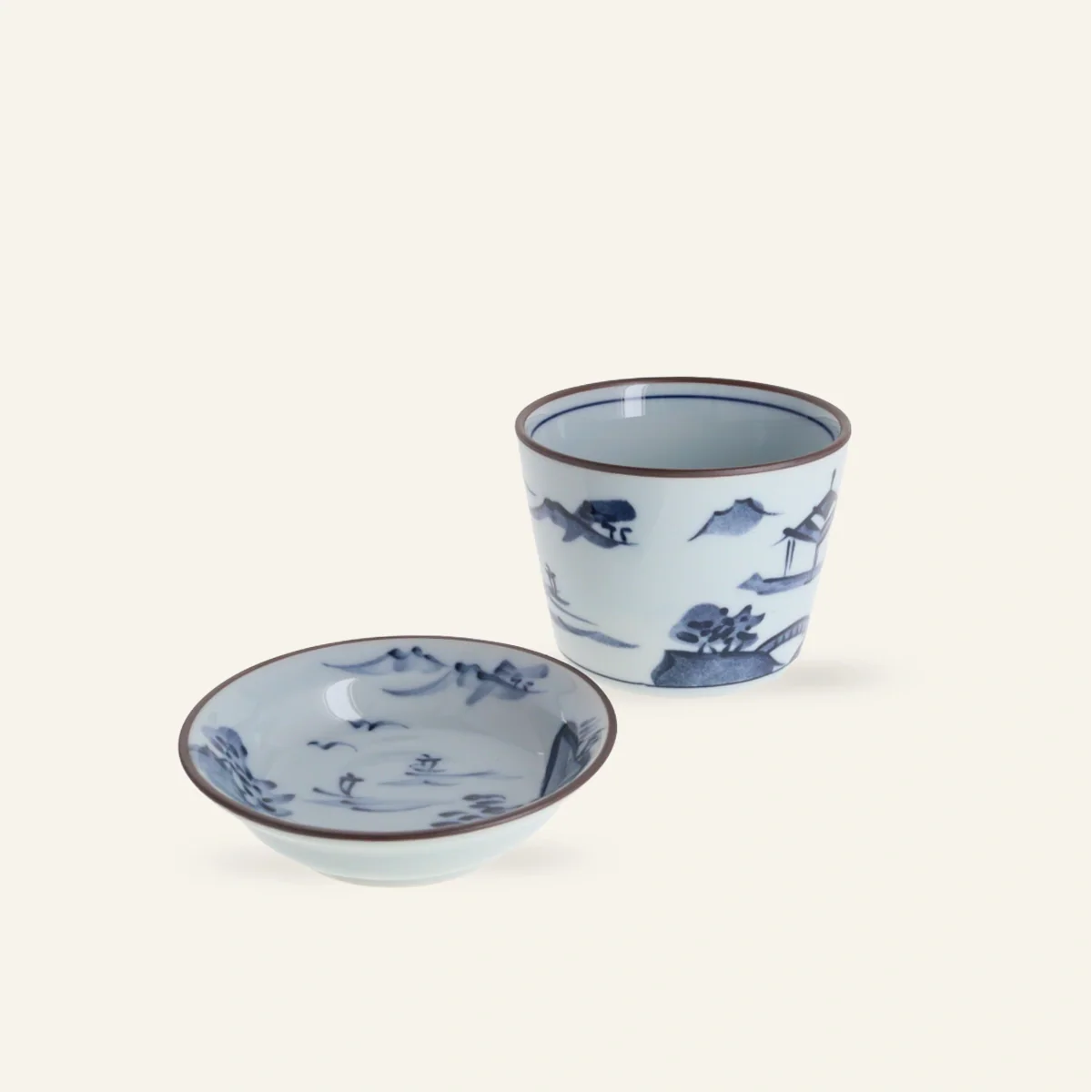 Bol en porcelaine blanc "Sansui" - Image 2