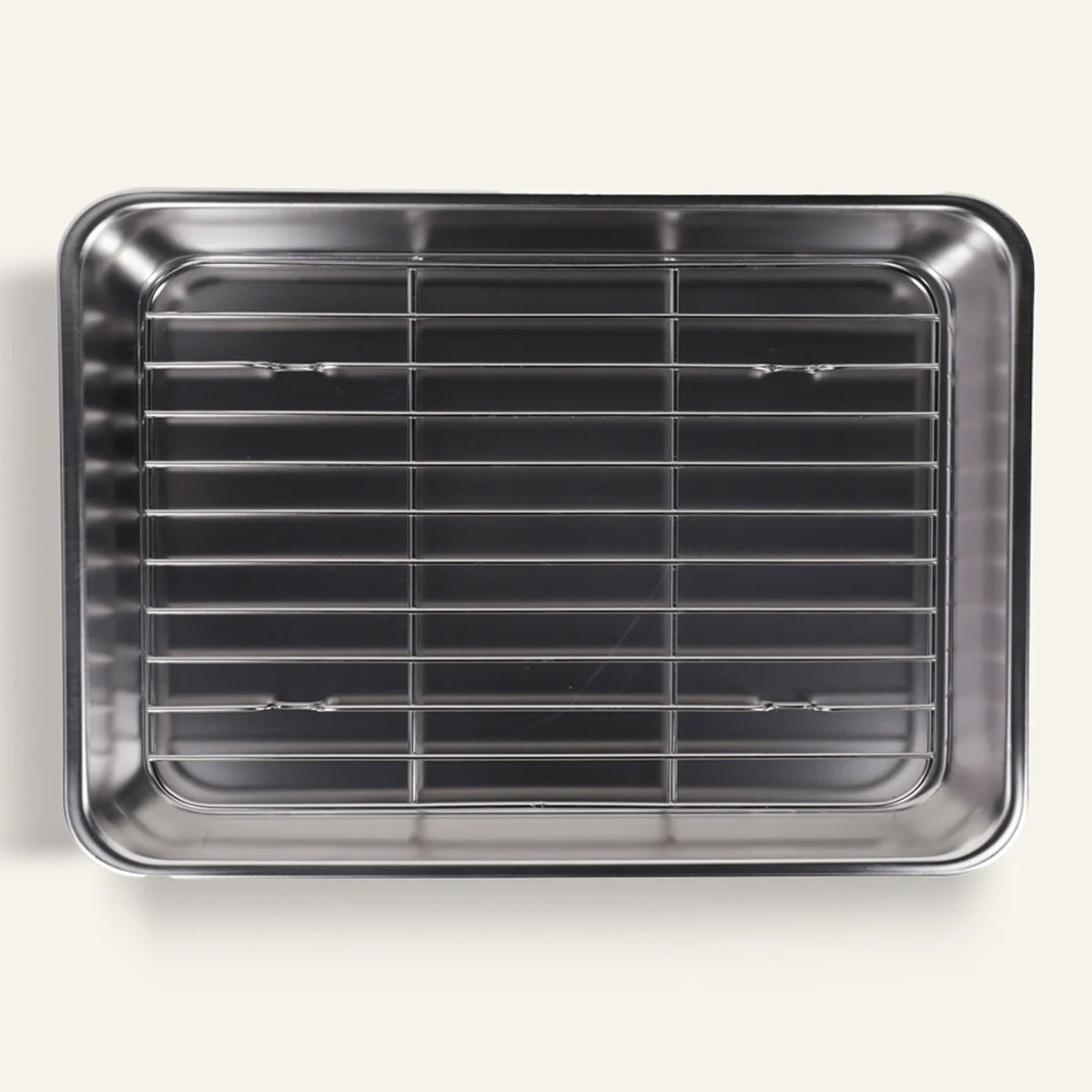 Plat à débarrasser en inox avec grille - Image 3